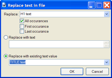 Replace text rule