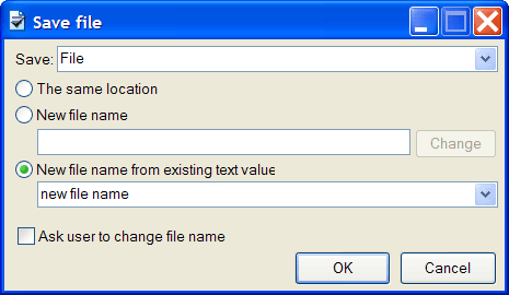 Edit rule to save file